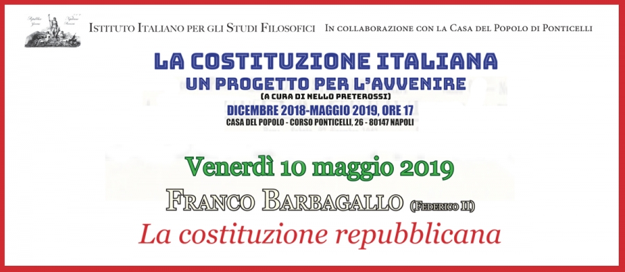 Seminario LA COSTITUZIONE REPUBBLICANA