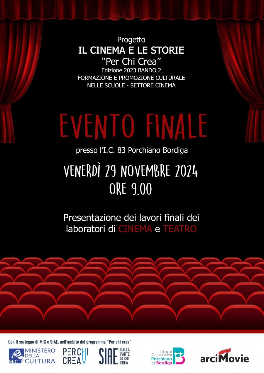 Evento finale Progetto IL CINEMA E LE STORIE